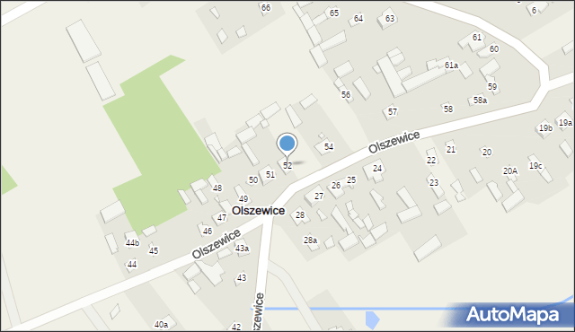 Olszewice, Olszewice, 52, mapa Olszewice