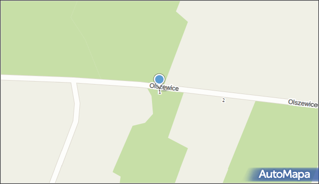 Olszewice, Olszewice, 1, mapa Olszewice