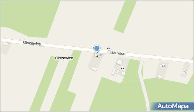 Olszewice, Olszewice, 4, mapa Olszewice