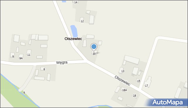 Olszewiec, Olszewiec, 10, mapa Olszewiec