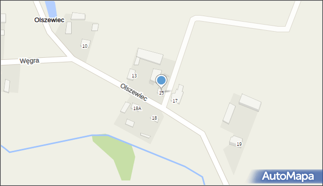 Olszewiec, Olszewiec, 15, mapa Olszewiec