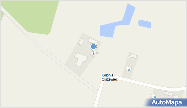 Olszewiec, Olszewiec, 38, mapa Olszewiec