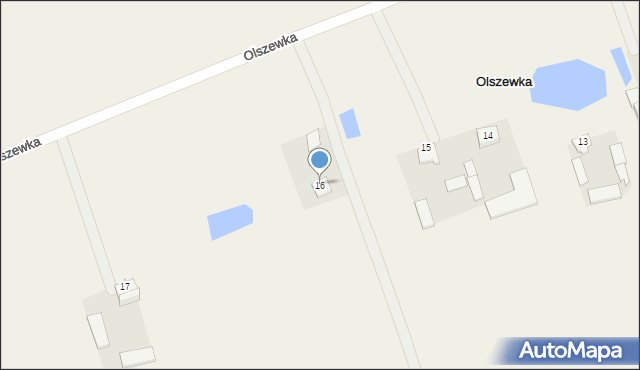 Olszewka, Olszewka, 16, mapa Olszewka