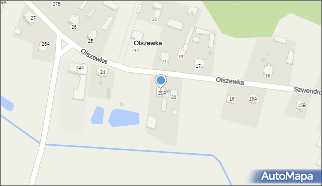 Olszewka, Olszewka, 21A, mapa Olszewka