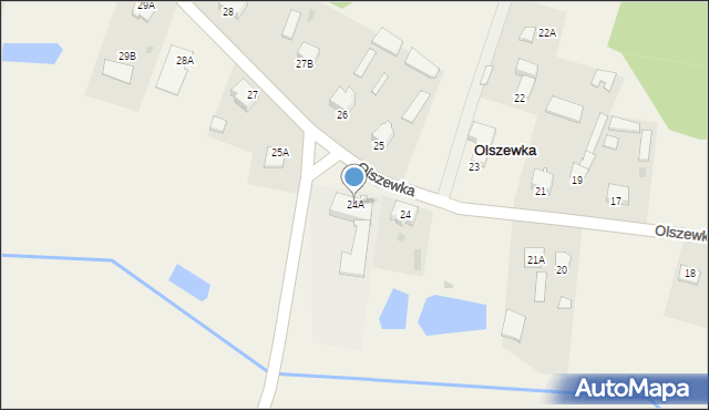 Olszewka, Olszewka, 24A, mapa Olszewka