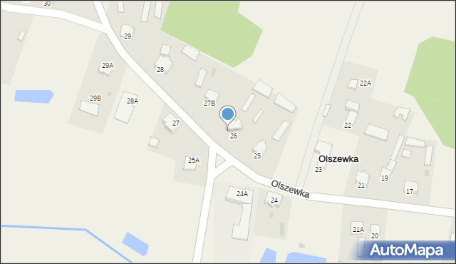 Olszewka, Olszewka, 26A, mapa Olszewka