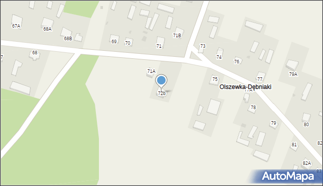 Olszewka, Olszewka, 72b, mapa Olszewka