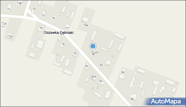 Olszewka, Olszewka, 80a, mapa Olszewka