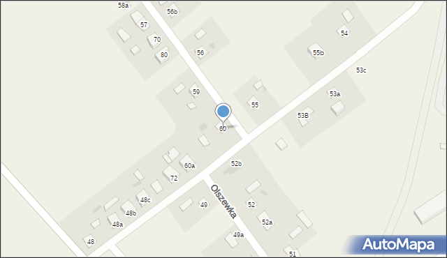 Olszewka, Olszewka, 60, mapa Olszewka