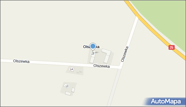 Olszewka, Olszewka, 15, mapa Olszewka