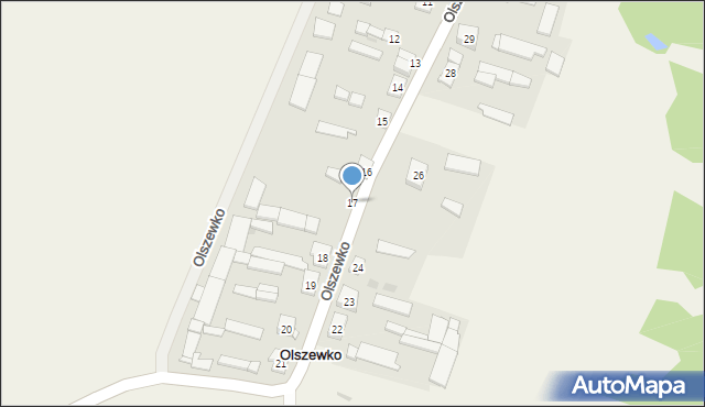 Olszewko, Olszewko, 17, mapa Olszewko