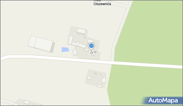 Olszewnica, Olszewnica, 13, mapa Olszewnica