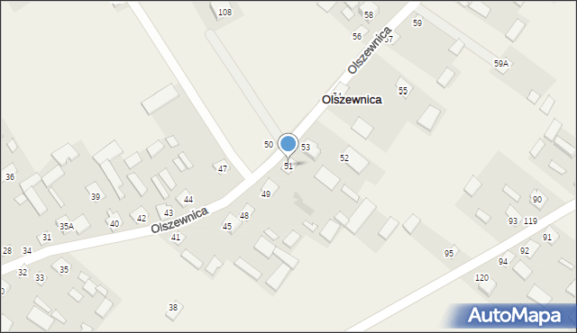 Olszewnica, Olszewnica, 51, mapa Olszewnica