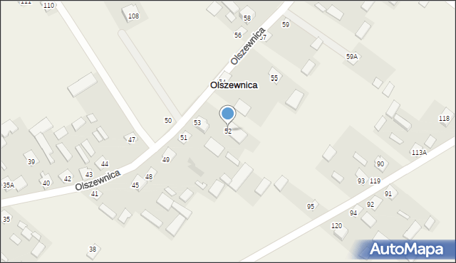Olszewnica, Olszewnica, 52, mapa Olszewnica