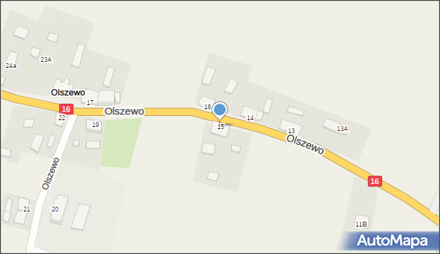 Olszewo, Olszewo, 15, mapa Olszewo