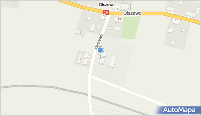 Olszewo, Olszewo, 20, mapa Olszewo