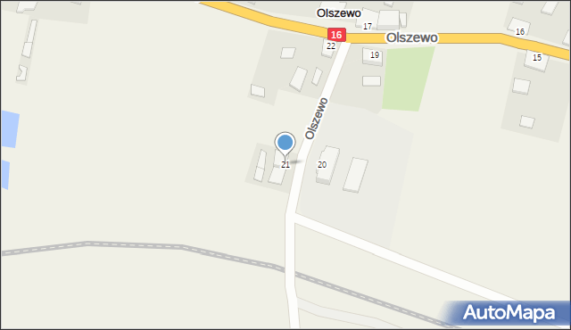 Olszewo, Olszewo, 21, mapa Olszewo