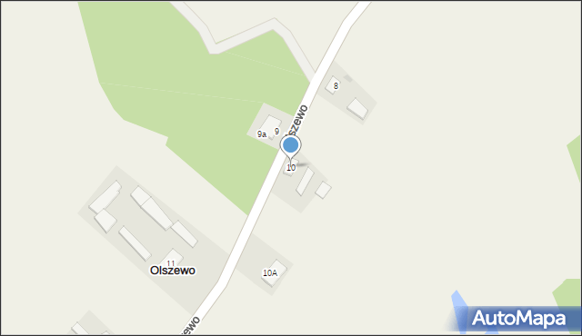 Olszewo, Olszewo, 10, mapa Olszewo