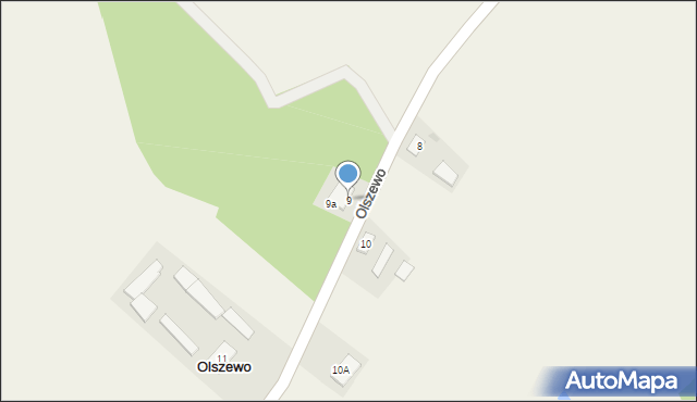 Olszewo, Olszewo, 9, mapa Olszewo