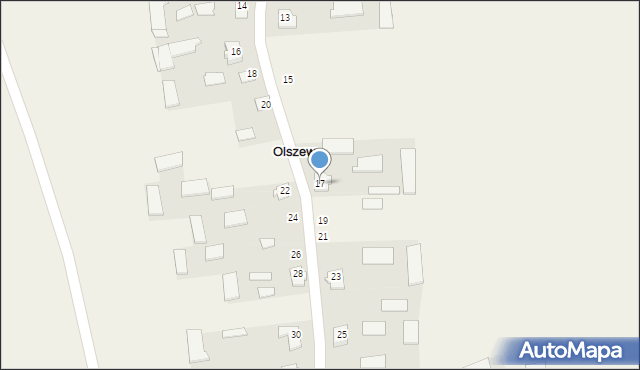 Olszewo, Olszewo, 17, mapa Olszewo