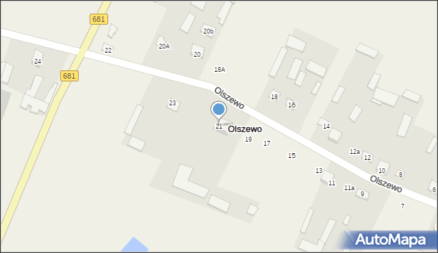 Olszewo, Olszewo, 21, mapa Olszewo