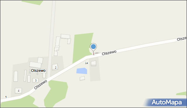 Olszewo, Olszewo, 1, mapa Olszewo