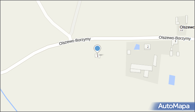 Olszewo-Borzymy, Olszewo-Borzymy, 1, mapa Olszewo-Borzymy