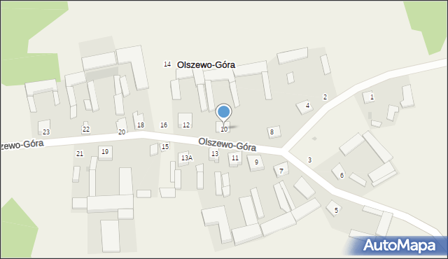 Olszewo-Góra, Olszewo-Góra, 10, mapa Olszewo-Góra