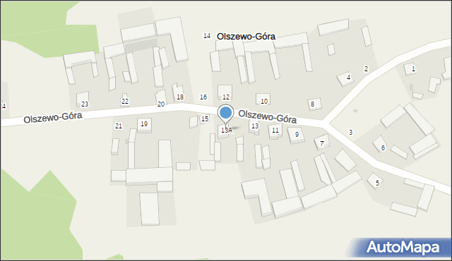 Olszewo-Góra, Olszewo-Góra, 13A, mapa Olszewo-Góra