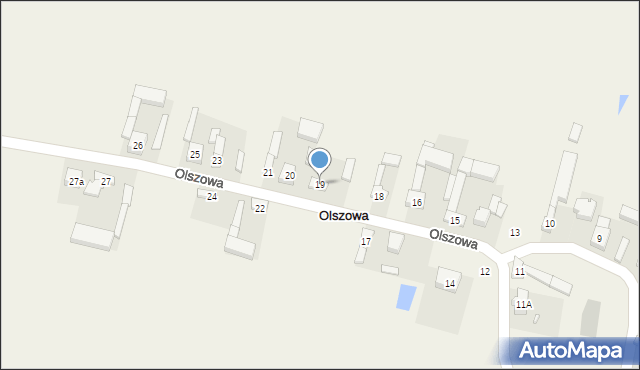 Olszowa, Olszowa, 19, mapa Olszowa