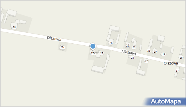 Olszowa, Olszowa, 27a, mapa Olszowa