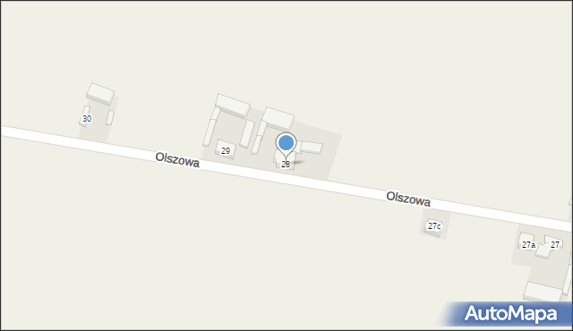 Olszowa, Olszowa, 28, mapa Olszowa