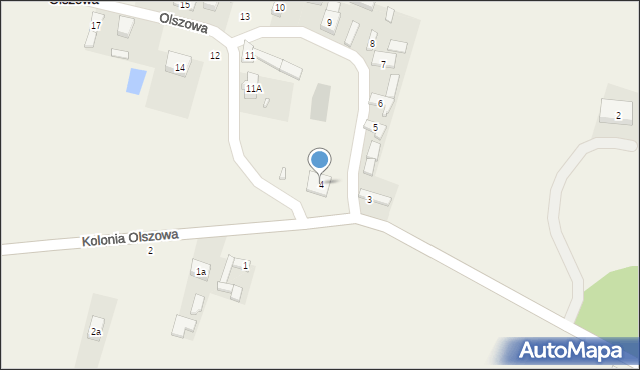 Olszowa, Olszowa, 4, mapa Olszowa