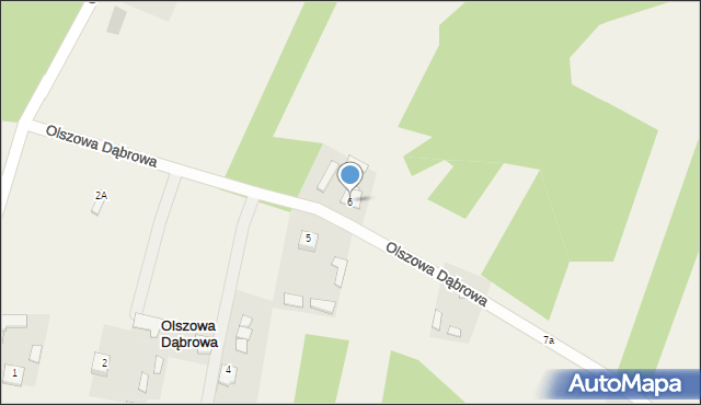 Olszowa Dąbrowa, Olszowa Dąbrowa, 6, mapa Olszowa Dąbrowa