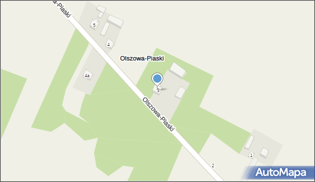 Olszowa-Piaski, Olszowa-Piaski, 3, mapa Olszowa-Piaski