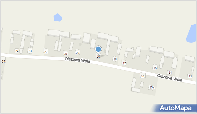 Olszowa Wola, Olszowa Wola, 19, mapa Olszowa Wola