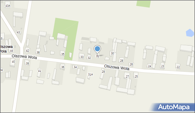 Olszowa Wola, Olszowa Wola, 31, mapa Olszowa Wola