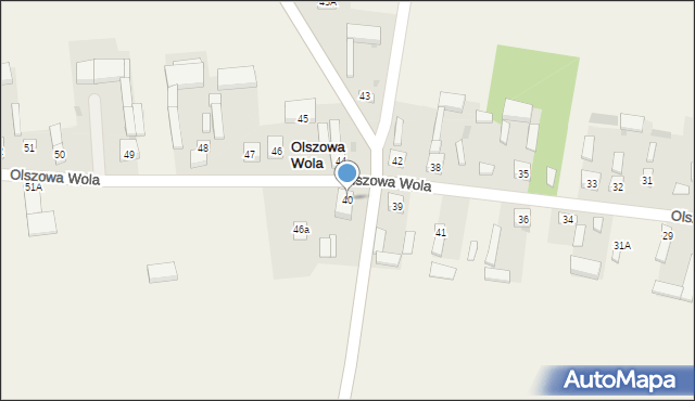 Olszowa Wola, Olszowa Wola, 40, mapa Olszowa Wola