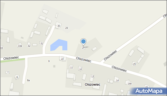 Olszowiec, Olszowiec, 27, mapa Olszowiec