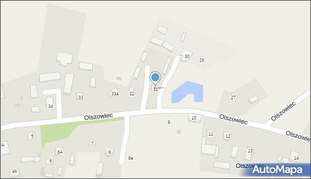 Olszowiec, Olszowiec, 31, mapa Olszowiec