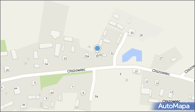 Olszowiec, Olszowiec, 32, mapa Olszowiec