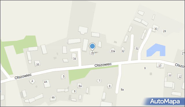 Olszowiec, Olszowiec, 33, mapa Olszowiec