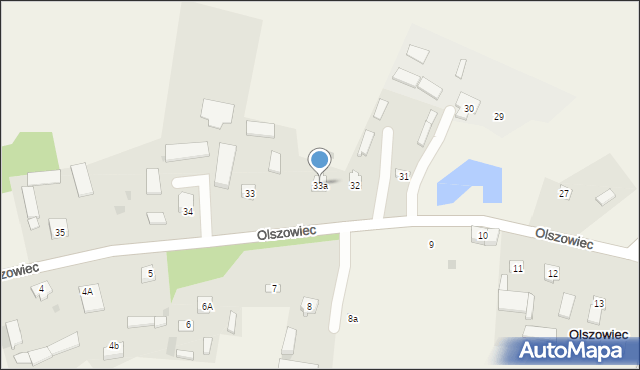 Olszowiec, Olszowiec, 33a, mapa Olszowiec