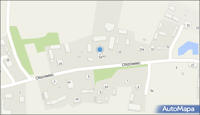 Olszowiec, Olszowiec, 34, mapa Olszowiec