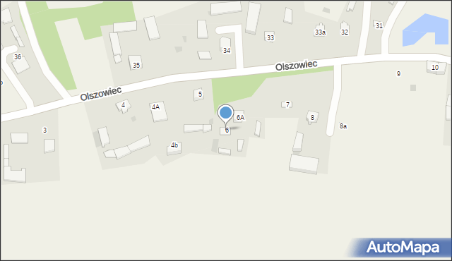 Olszowiec, Olszowiec, 6, mapa Olszowiec