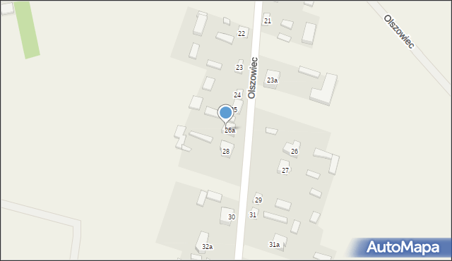 Olszowiec, Olszowiec, 26A, mapa Olszowiec