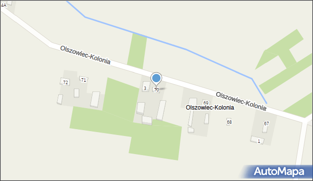 Olszowiec, Olszowiec, 70, mapa Olszowiec