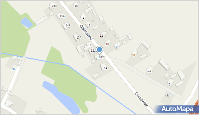 Olszowiec, Olszowiec, 10A, mapa Olszowiec