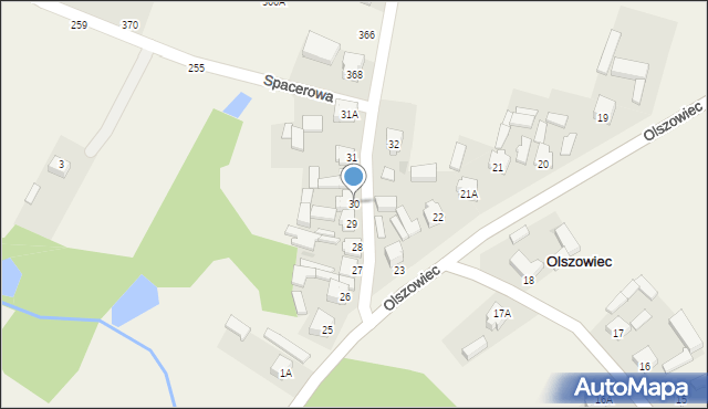 Olszowiec, Olszowiec, 30, mapa Olszowiec