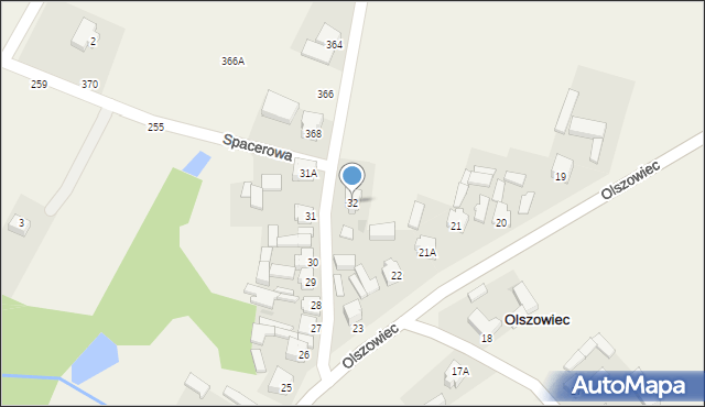 Olszowiec, Olszowiec, 32, mapa Olszowiec